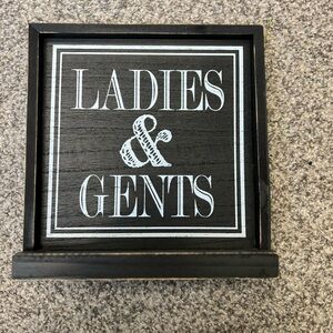 Black and White Wooden Sign